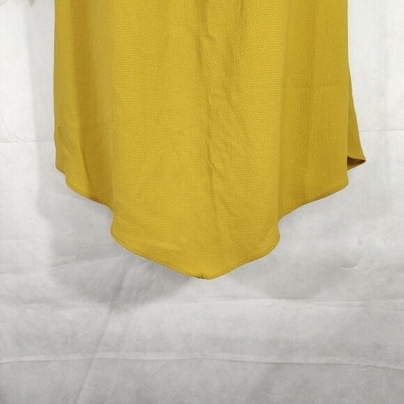 Cato Cold Shoulder Top Off the Shoulder Women Size M Yellow-Brown Short Sleeve - Picture 4 of 9